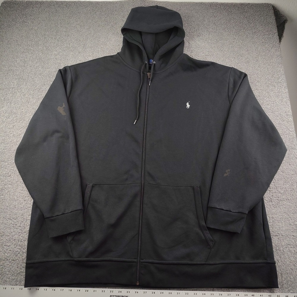 Polo Ralph Lauren Jacket Hoodie Mens 4XLT Big & Tall Black